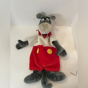 Original Fashy German Donkey Plush Red Pants Stuffed Animal Ravensburger Film.